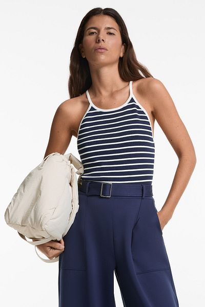 Oysho Striped knitted 3/4 T-shirt