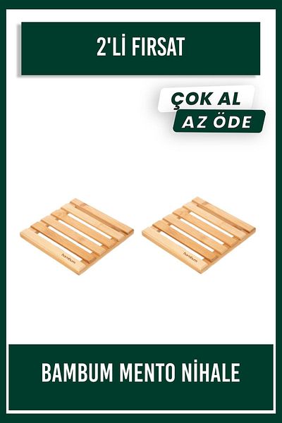 Bambum 2-Piece Mento Square Trivet
