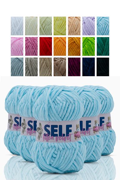 Self Blue Velvet IP Kitten Velvet Amigurumi Jucărie Pătură Șuviță de tricotat manual
