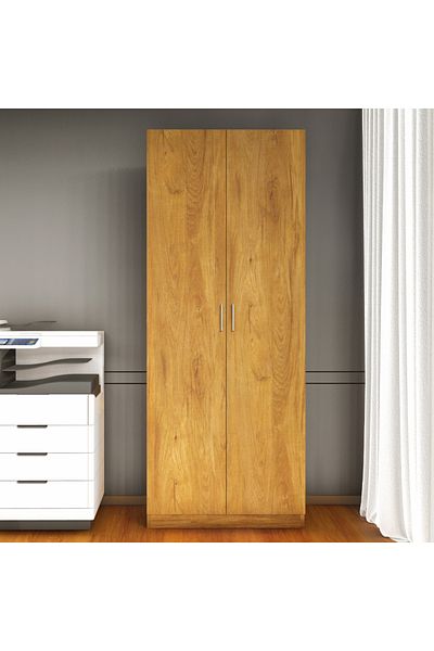 Mahmayi 2 Door Full Height Cabinet, Modern Storage Solution With 4 Shelves