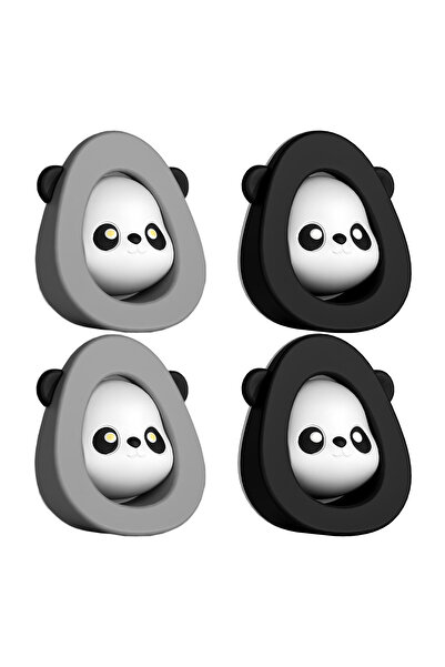 Yelajoy 4-piece cartoon silicone door stopper, animal shape, effective cushioning, two colors, easy to clean