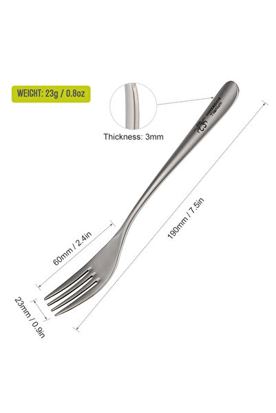 Choice شوكة 1 قطعة 1 مجموعة التخييم في الهواء الطلق خفيفة الوزن من التيتانيوم...