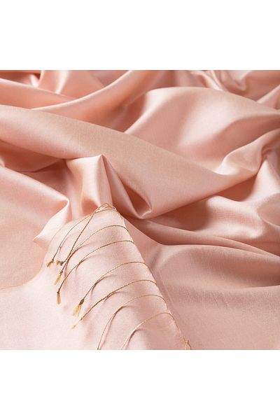 ipekevi Powder Plain Silk Shawl