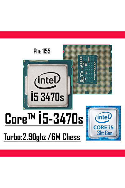 WARBOX Core i5 3470s 2.90 Ghz 6mb Cache Lga 1155p Masaüstü Bilgisayar İşlemci + Termal Macun