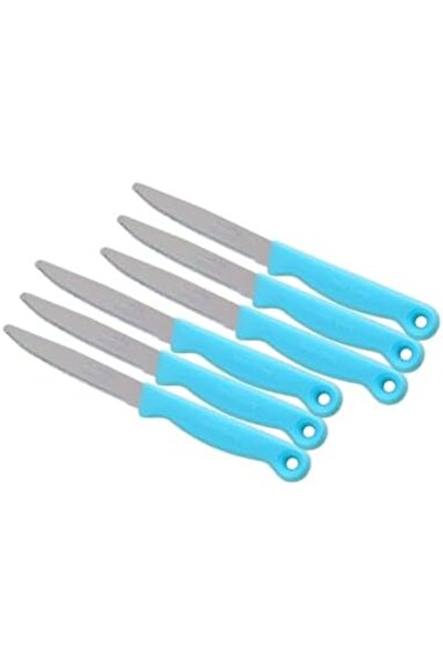 ALSAIF Fruit Knife Set With Polypropylene Handle From , 6 Pieces, 8 Cm, Blue