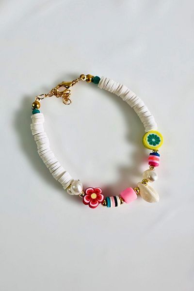 PETEK AKSESUAR WHITE FIMO SHELL BRACELET