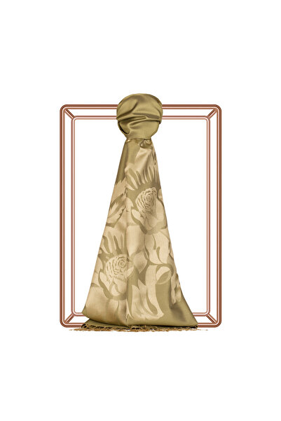 ipekevi Μεταξωτό σάλι με μοτίβο κήπου χρώματος πράσινου χρώματος χέννας