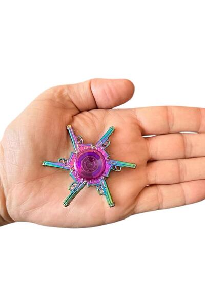 tmtoysandmore Stres Çarkı Metal Model 6 Kol Silah Figürlü Uzun Süreli Dönüş