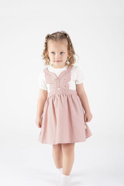 Nehirim Kids Girl's Short Sleeve Badi Butterfly Salopet (2-3-4-5 Years)