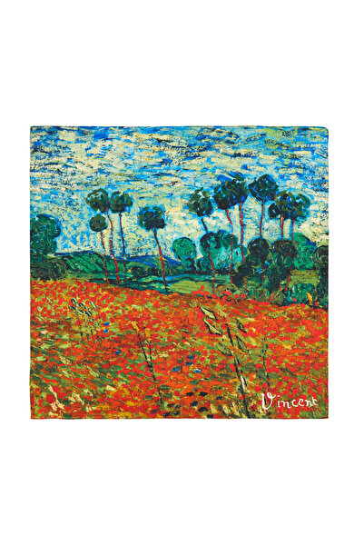 ipekevi Batistă din mătase satinată Gelincik Tarlası