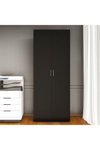 Mahmayi 2 Door Full Height Cabinet, Modern Storage Solution With 4 Shelves