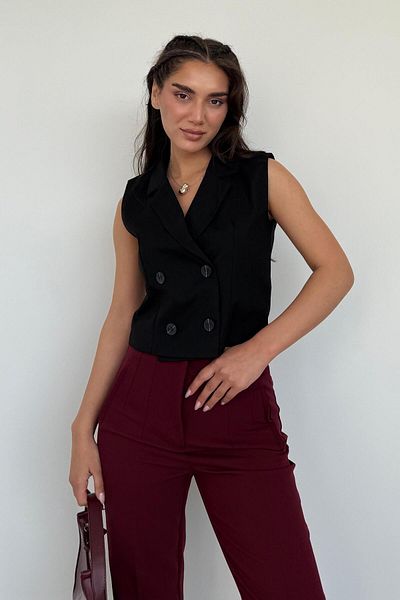 Madmext سترة نسائية مبطنة باللون الأسود Mg2446