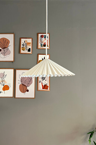 Bamyum Avilla Beyaz Metal Avize Tekli Rustik Cafe Mutfak Modern Dekoratif Sarkıt Aydınlatma