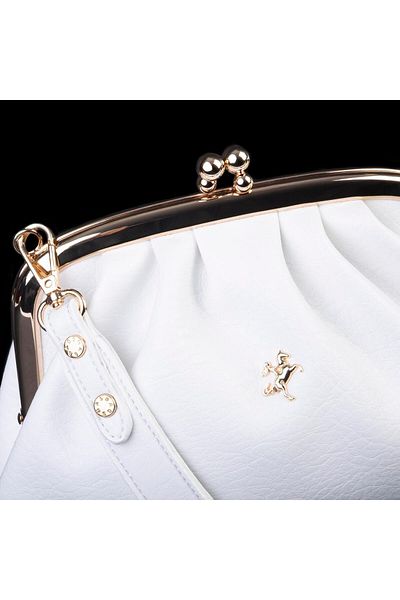 Nas Bag Mini Shoulder and Cross Vintage Scholarship Bag (23X15 cm) White Victoria