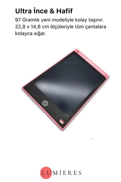 Lumieres Special Series Lcd Screen Pen Digital Drawing Tablet Writing Board Painting Picture Smart Tablet 8.5 Inch
