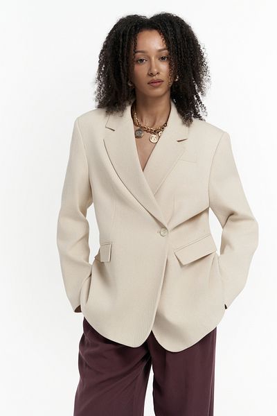 BOHEMAİ Solara Natural Blazer with Back Buttons