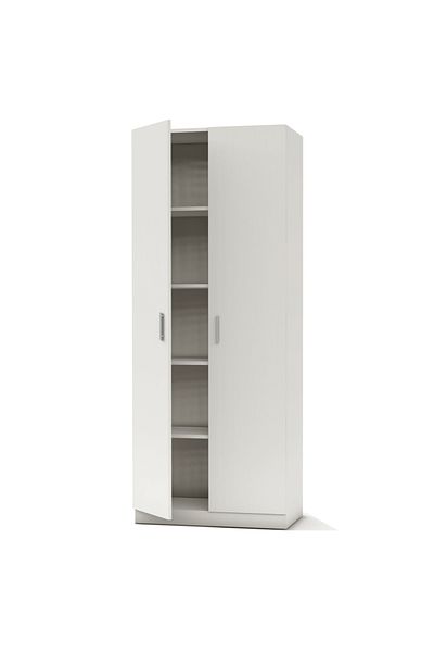 Mahmayi 2 Door Full Height Cabinet, Modern Storage Solution With 4 Shelves