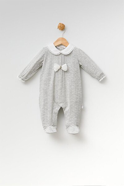 Babydola جمبسوت للفتيات الصغيرات بياقة فيونكة-13733