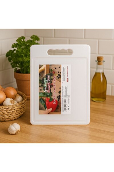 Metler Büyük Boy Kaydırmaz Tezgah Üstü Salata Kesme Tahtası Mutfak Sebze Ekme...