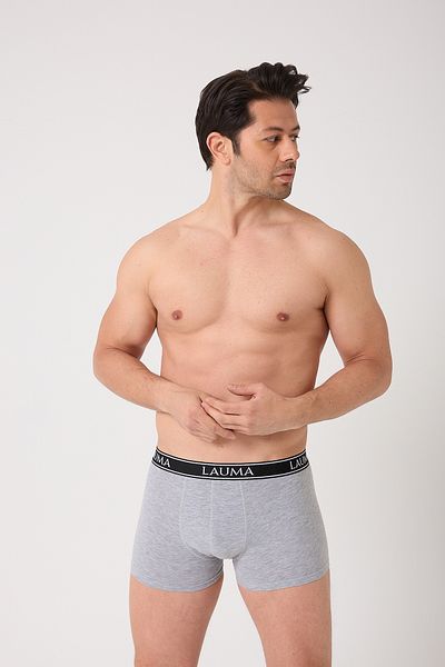 LAUMA Ανδρικά Boxer 12 Pack – Ανοιχτό Γκρι, Βαμβακερά, Ευέλικτα, Εσώρουχα Lycra