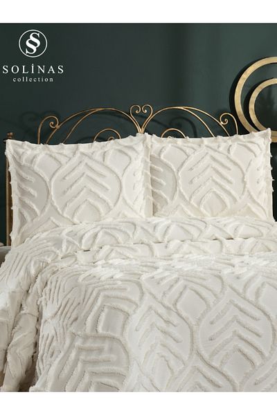 Solinas Collection Pera Cream Thin Pike King Size Bedspread
