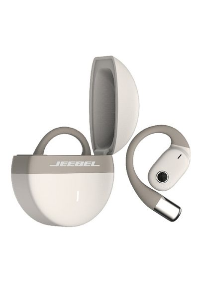 Jeebel | OWS Wireless Earbuds with Bluetooth 5.3, USB-C Charging, IPX4, 6H Playtime | Beige
