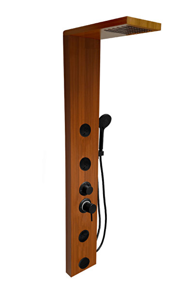 Jet Banyo Venüs Teak Ağacı Premium Masajlı Duş Paneli - Dikey Jakuzi - Robot ...