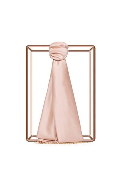 ipekevi Powder Plain Silk Shawl