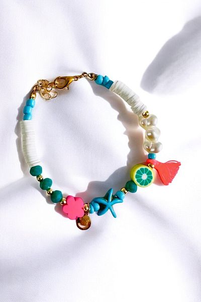 PETEK AKSESUAR Fimo Sea Star Baroque Tassel Bracelet