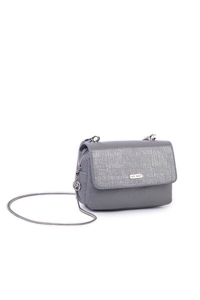 Nas Bag Geantă gri pentru umăr și crossbody cu mini lanț pentru femei