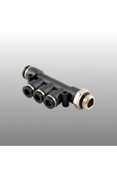 EXPFLEX 1/8-04H/06B mm Quadruple Hose Distributor Reducer Type (Geared)