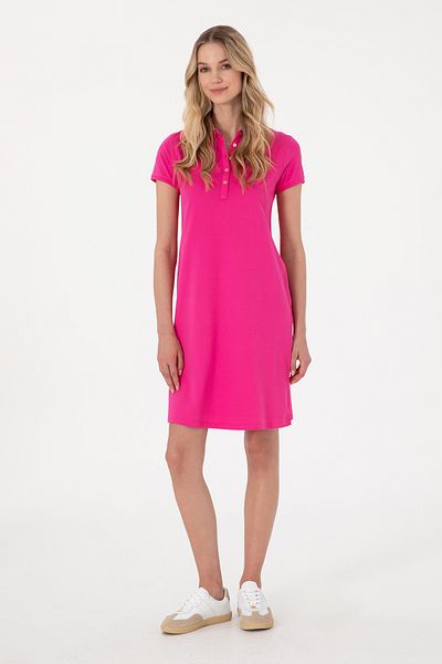 U.S. Polo Assn. Γυναικείο Φούξια Polo Neck Mini Size Πλεκτό Φόρεμα 50280038-vr023