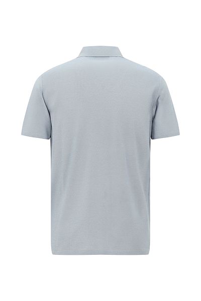 Abdullah Kiğılı Regular Fit Patterned Embroidered Mercerized Cotton Polo Collar T-Shirt