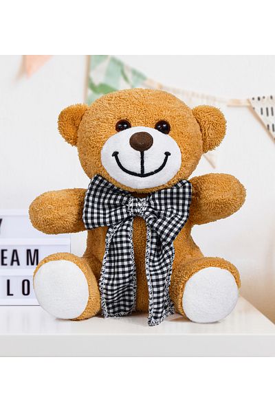 Özgüner Oyuncak Özgüner Sitting Plush Teddy Bear with Bow Tie: Your Sweetest Gift Option! (100% Local)