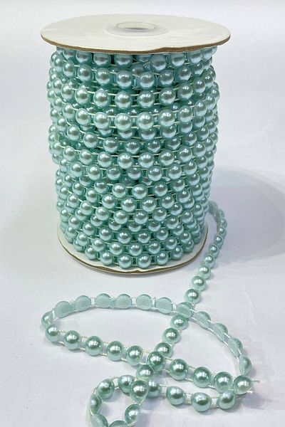 Hayalperest boncuk Plastic Ribbon Half Pearl 8 Mm 10 Mt