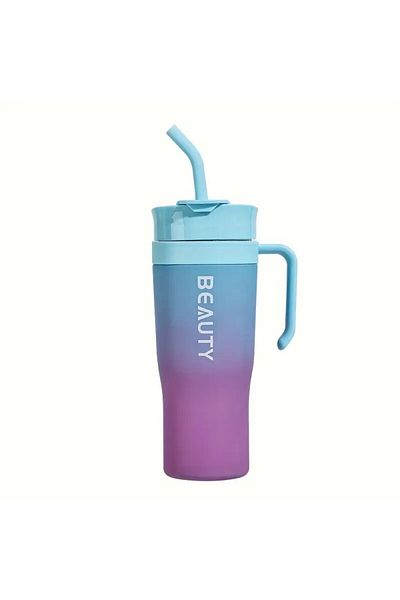 GUANZO Portable Water Bottle with Straw - Large Capacity