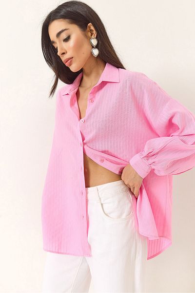 Bianco Lucci Női Jacquard vászon ing60171028