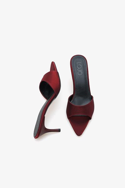 LOJO Women's Pointed Toe Heeled Daily Slippers Parlas