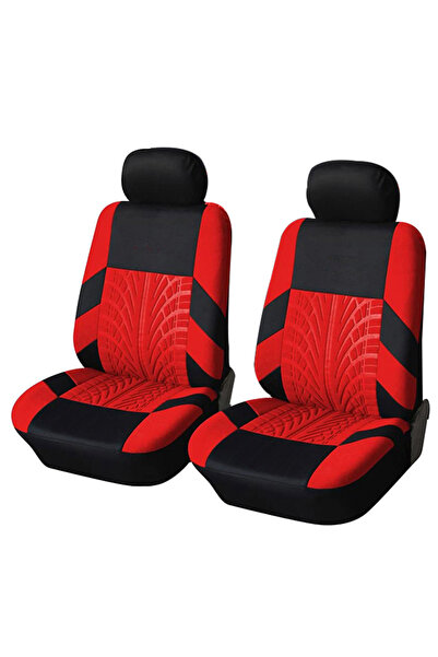 Choice purplish red Tire Track Pressing Car Seat Covers Universal Cloth Car S...