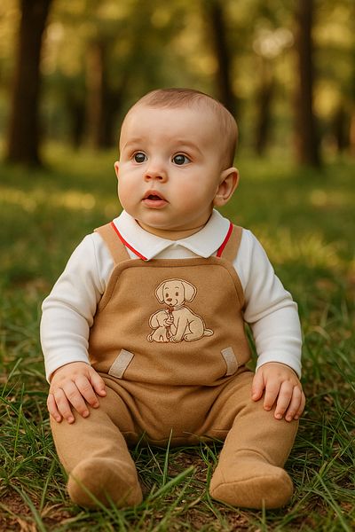 TRENDİMİZBİR Baby Boy Mother Baby Dog Seasonal Jumpsuit