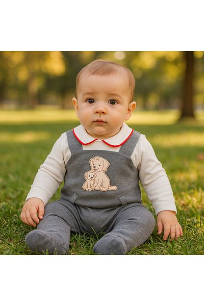 TRENDİMİZBİR Baby Boy Mother Baby Dog Seasonal Jumpsuit