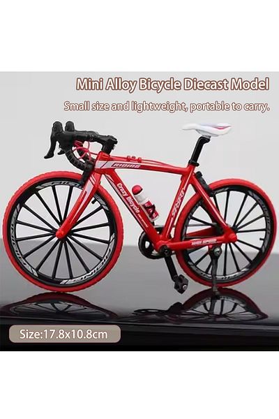Choice Red-1 1:10 Mini Alloy Bicycle Diecast Model Finger Mountain Miniature Metal Bike Racing Toy Simulati