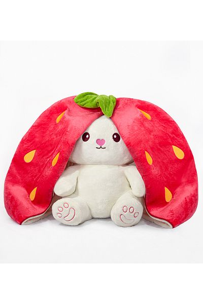 Özgüner Oyuncak 180 cm Giant XL Size Plush Strawberry Rabbit with Bag - the Best Gift for Lover