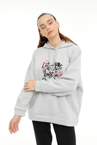 Kinetix Wl Layla 17gf83 3pr Grı Melanj Kadın Sweatshirt