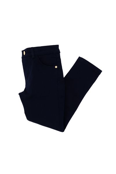 U.S. Polo Assn. Girl's Navy Blue Toothpick Fit Canvas Trousers 50309130-Vr033