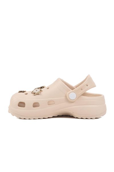WALKWAY Ecru Lightweight Girl's Sabo Slippers 205 F