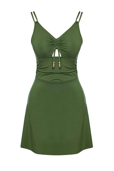 SAILOR moda Swimsuit with Gathered Front Skirt