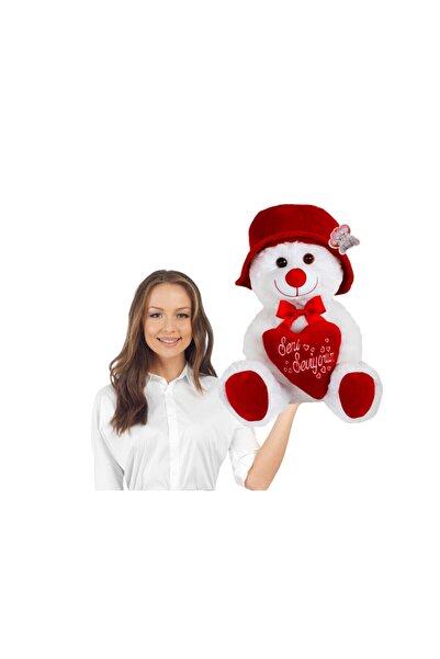 Özgüner Oyuncak Özgüner Seni Seviyorum Kalpli 45 Cm Madam Koko Peluş Ayıcık