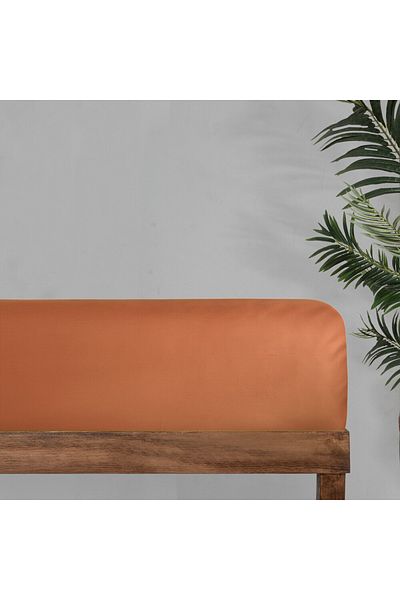Sarev Monochrome 100% Cotton Satin Plain Bed Sheet Double-Salmon