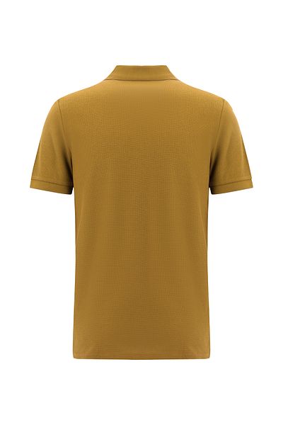 Abdullah Kiğılı Polo Collar Embroidered Slim Fit Mercerized Cotton Slim Fit T-Shirt